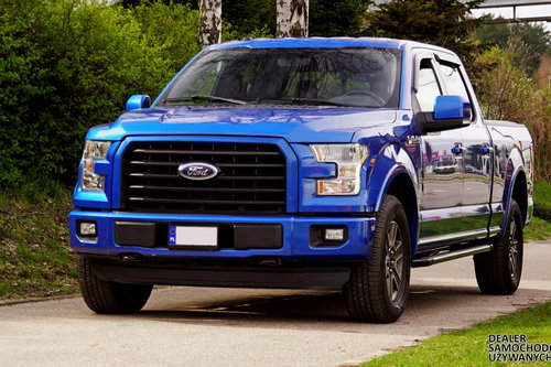 Ford F150 XLT 5.0 V8 395 KM Skóry El. fotele Kam cof. Podgrz fotele Czarny sufit