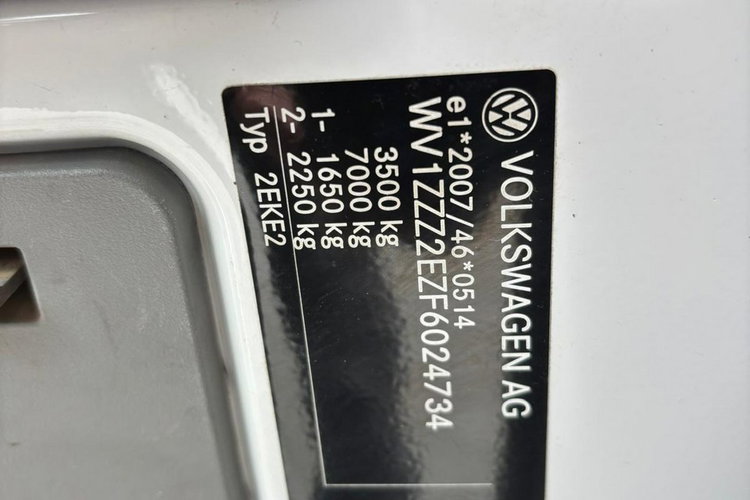 Volkswagen Crafter 2.0 160KM 2014 3.5t na haku L2H2 Klimatyzacja Webasto Kamera cofania zdjęcie 14