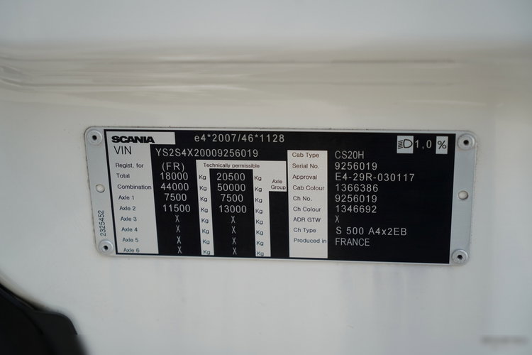 Scania S 500 / RETARDER / CAŁA NA PODUSZKACH / OPONY 100%  / PO KONTRAKCIE SERWISOWYM  zdjęcie 38