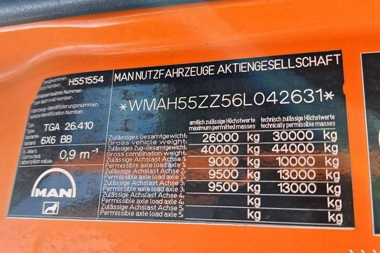 TGA 26.410 6x6 MAN TGA 26.410 6x6 | piaskarka SCHMIDT STRATOS + wywrot MEILLER KIPPER zdjęcie 13