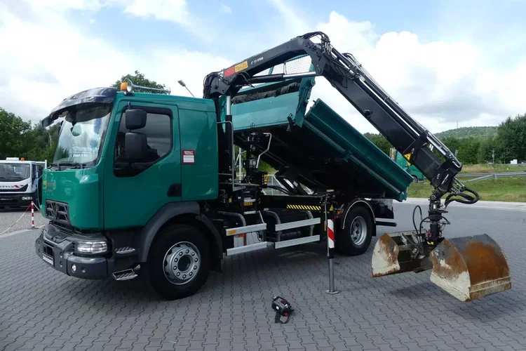 Renault D 14 / WYWROTKA + HDS HIAB 111 SKŁADANY W Z / ŁYŻKA / zdjęcie 2