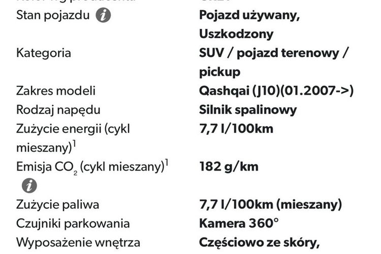Nissan Qashqai Zadbany Bezwypadkowy Niski oryginalny przebieg zdjęcie 3