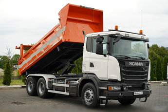 Scania G 490 / 6x4 / WYWROTKA DWUSTRONNA / HYDROBURTA / BOARDMATIC / HYDROKLAPA / 2017