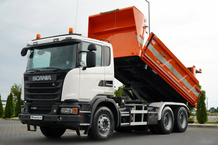 Scania G 490 / 6x4 / WYWROTKA DWUSTRONNA / HYDROBURTA / BOARDMATIC / HYDROKLAPA / 2017 zdjęcie 2
