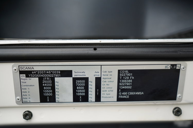 Scania G 490 / 6x4 / WYWROTKA DWUSTRONNA / HYDROBURTA / BOARDMATIC / HYDROKLAPA / 2017 zdjęcie 39