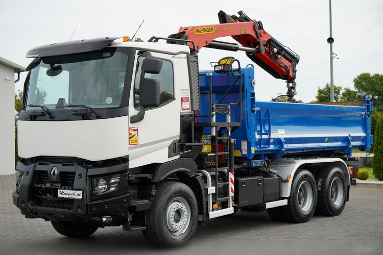 Renault C 440 / 6x4 / WYWROTKA /+ HDS PALFINGER pk 19.001 sld / HARDOX / HYDROBURTA / STEROWANIE RADIOWE/ CHWYTAK /OPONY 100% / PO KONTRAKCIE SERWISOWYM zdjęcie 11