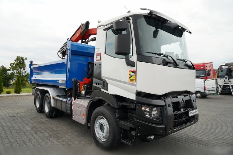 Renault C 440 / 6x4 / WYWROTKA /+ HDS PALFINGER pk 19.001 sld / HARDOX / HYDROBURTA / STEROWANIE RADIOWE/ CHWYTAK /OPONY 100% / PO KONTRAKCIE SERWISOWYM zdjęcie 12