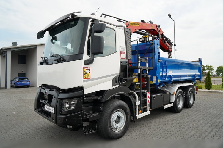 Renault C 440 / 6x4 / WYWROTKA /+ HDS PALFINGER pk 19.001 sld / HARDOX / HYDROBURTA / STEROWANIE RADIOWE/ CHWYTAK /OPONY 100% / PO KONTRAKCIE SERWISOWYM zdjęcie 13