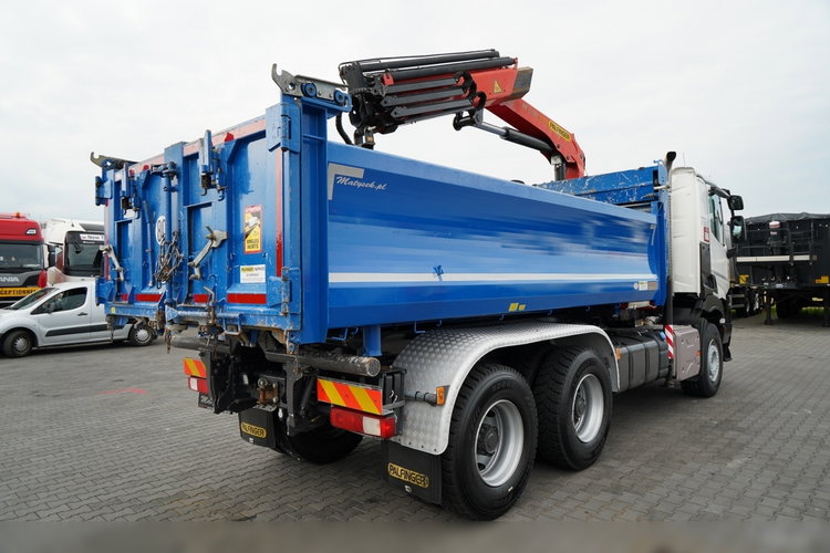 Renault C 440 / 6x4 / WYWROTKA /+ HDS PALFINGER pk 19.001 sld / HARDOX / HYDROBURTA / STEROWANIE RADIOWE/ CHWYTAK /OPONY 100% / PO KONTRAKCIE SERWISOWYM zdjęcie 15