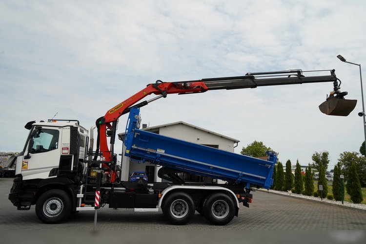 Renault C 440 / 6x4 / WYWROTKA /+ HDS PALFINGER pk 19.001 sld / HARDOX / HYDROBURTA / STEROWANIE RADIOWE/ CHWYTAK /OPONY 100% / PO KONTRAKCIE SERWISOWYM zdjęcie 7