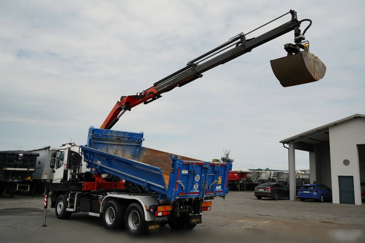 Renault C 440 / 6x4 / WYWROTKA /+ HDS PALFINGER pk 19.001 sld / HARDOX / HYDROBURTA / STEROWANIE RADIOWE/ CHWYTAK /OPONY 100% / PO KONTRAKCIE SERWISOWYM zdjęcie 8