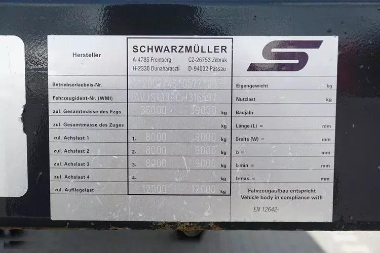 Schwarzmuller / BURTOWA / BUDOWLANA / OŚ PODNOSZONA zdjęcie 11