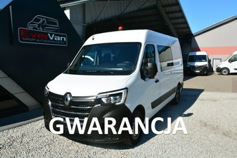 Renault Master średniak 7 osobowy brygadówka doka pełna opcja