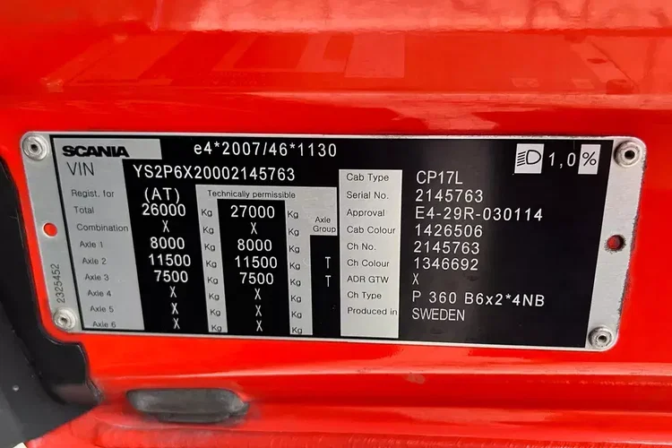 P360 scania po kontrakcie złotym idealny stan chłodnia mroźnia T-1000R 370Tkm 6x2/4 zdjęcie 33