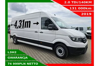 Volkswagen Crafter L3H2 74999zł NETTO 2.0 TDi/140KM