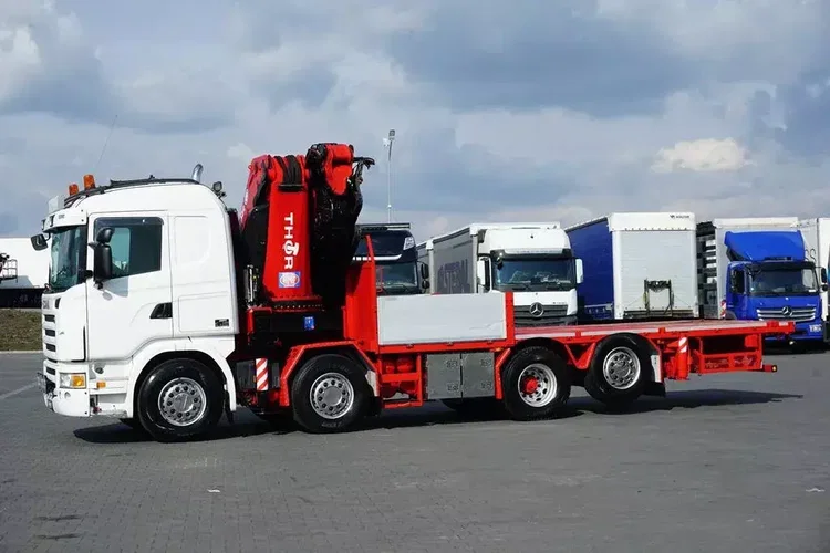 Scania G 480 / 8 X 2 / SKRZYNIOWY + HDS / HMF THOR - O K6 + JIB FJ 2000 K6 / WYSIĘG 33, 5 M zdjęcie 4