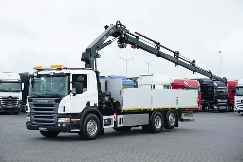 Scania P 320 / 6 X 2 / SKRZYNIOWY + HDS / HIAB 211 EP - 5 / OŚ SKRĘTNA / WYS. 14 M