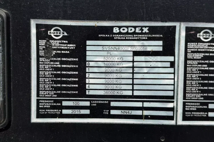 BODEX 4 osiowa NN4J Niskopodwoziówka Niskopodwozie zdjęcie 24