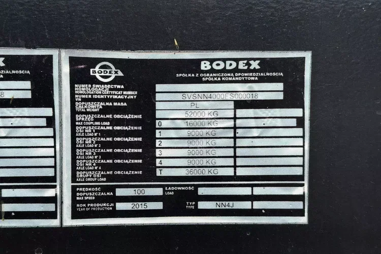 BODEX 4 osiowa NN4J Niskopodwoziówka Niskopodwozie zdjęcie 25