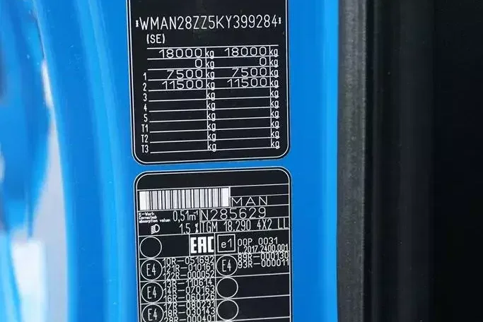 MAN TGM / 18.290 / SKRZYNIOWY + HDS + WINDA / PALFINGER PK 12002 / WYSIĘG 10 M zdjęcie 11