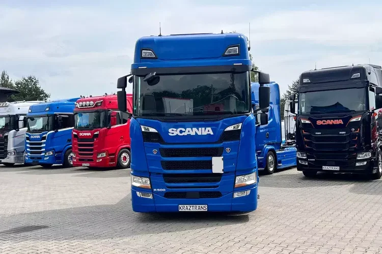 Scania R500 2020 cała na poduszce z hydrauliką z Niemiec kontrakt serwisowy ASO zdjęcie 12