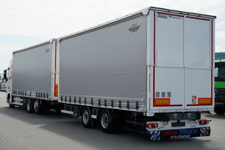 Scania R 450 / ZESTAW TANDEM 120 M3 / PRZEJAZDOWY / OŚ SKRĘTNA PODNOSZONA / 2022 ROK /  FRUEHAUF / PO ZŁOTYM KONTRAKCIE SERWISOWYM  zdjęcie 2