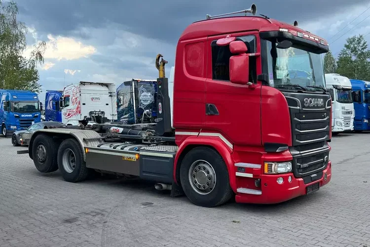 R580 v8 Hakowiec multi lift huan łamany z Niemiec idealny stan cały na poduszkach Aso scania zdjęcie 3