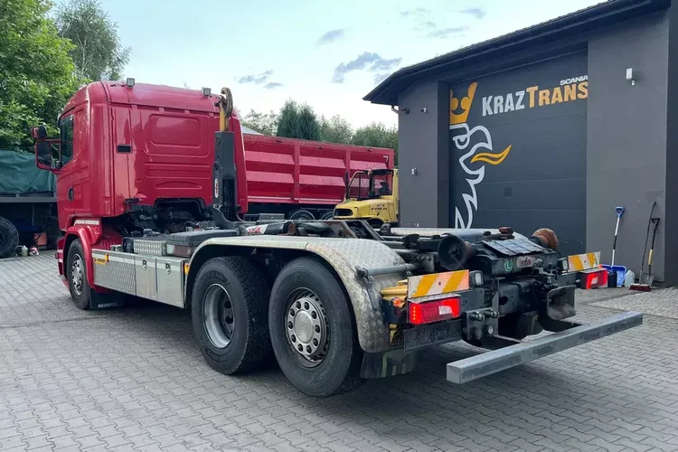R580 v8 Hakowiec multi lift huan łamany z Niemiec idealny stan cały na poduszkach Aso scania zdjęcie 6
