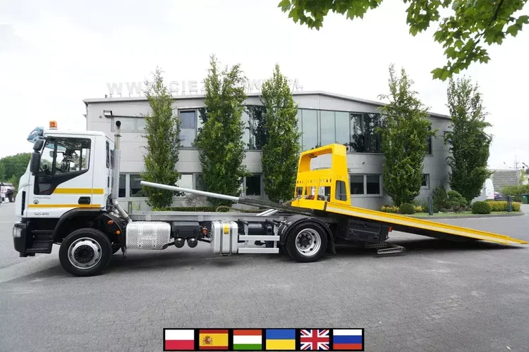 Iveco Eurocargo 160-210 / 75.000 km / Opuszczana laweta OMARS / Widelec zdjęcie 1