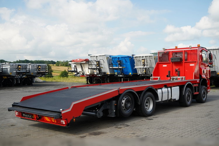 DAF CF 480 / 8x2 / LAWETA / PLATFORMA / NAJAZDY HYDRAULICZNE / WYCIĄGARKA / OŚ SKRĘTNA I PODNOSZONA  / EURO 6 zdjęcie 10