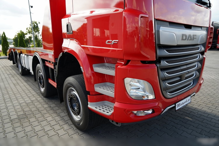 DAF CF 480 / 8x2 / LAWETA / PLATFORMA / NAJAZDY HYDRAULICZNE / WYCIĄGARKA / OŚ SKRĘTNA I PODNOSZONA  / EURO 6 zdjęcie 11