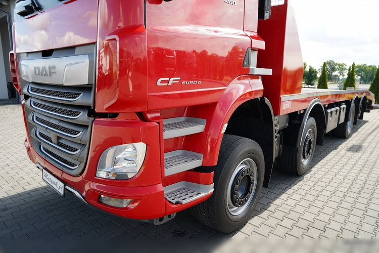 DAF CF 480 / 8x2 / LAWETA / PLATFORMA / NAJAZDY HYDRAULICZNE / WYCIĄGARKA / OŚ SKRĘTNA I PODNOSZONA  / EURO 6 zdjęcie 12
