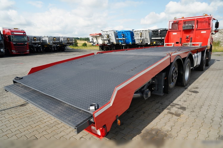 DAF CF 480 / 8x2 / LAWETA / PLATFORMA / NAJAZDY HYDRAULICZNE / WYCIĄGARKA / OŚ SKRĘTNA I PODNOSZONA  / EURO 6 zdjęcie 13