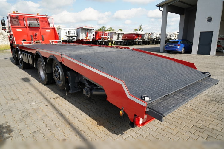 DAF CF 480 / 8x2 / LAWETA / PLATFORMA / NAJAZDY HYDRAULICZNE / WYCIĄGARKA / OŚ SKRĘTNA I PODNOSZONA  / EURO 6 zdjęcie 14