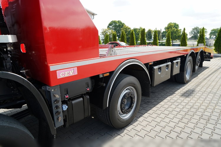 DAF CF 480 / 8x2 / LAWETA / PLATFORMA / NAJAZDY HYDRAULICZNE / WYCIĄGARKA / OŚ SKRĘTNA I PODNOSZONA  / EURO 6 zdjęcie 15