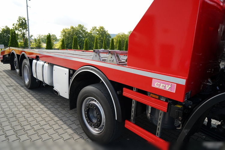 DAF CF 480 / 8x2 / LAWETA / PLATFORMA / NAJAZDY HYDRAULICZNE / WYCIĄGARKA / OŚ SKRĘTNA I PODNOSZONA  / EURO 6 zdjęcie 16