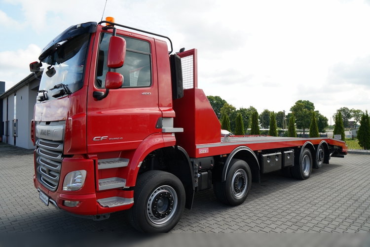 DAF CF 480 / 8x2 / LAWETA / PLATFORMA / NAJAZDY HYDRAULICZNE / WYCIĄGARKA / OŚ SKRĘTNA I PODNOSZONA  / EURO 6 zdjęcie 5