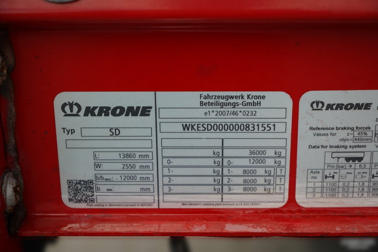 Krone FIRANKA / MEGA / 2018 / OŚ PODNOSZONA  zdjęcie 27