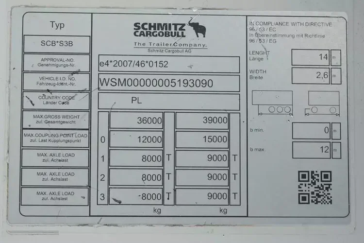 Schmitz CHŁODNIA / CARRIER VECTOR 1550 zdjęcie 11