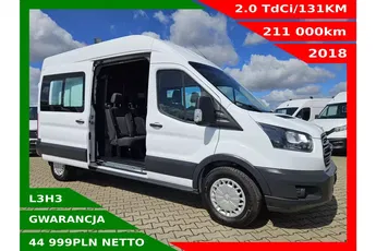 Ford transit L3H3 44999zł NETTO Brygadówka 7 osób 2.0TdCi/131KM