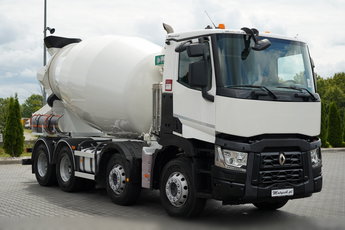 Renault C 430 / 8X4 / BETONOMIESZARKA / GRUSZKA 9 M3 / EURO 6 / OPONY 100% / 2017 ROK