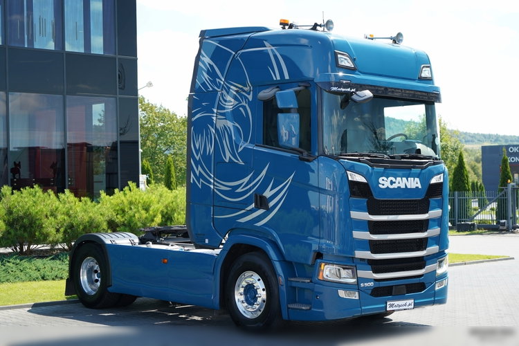 Scania S 500 / RETARDER / KLIMA POSTOJOWA / CAŁA NA PODUSZKACH / OPONY 100% / ALUFELGI / BOGATE WYPOSAŻENIE / SPROWADZONA / PO KONTRAKCIE SERWISOWYM zdjęcie 2