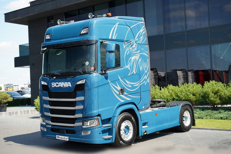 Scania S 500 / RETARDER / KLIMA POSTOJOWA / CAŁA NA PODUSZKACH / OPONY 100% / ALUFELGI / BOGATE WYPOSAŻENIE / SPROWADZONA / PO KONTRAKCIE SERWISOWYM zdjęcie 5