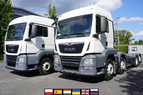 MAN TGS 35.420 8×2 / Rama 6, 5 m / 3 osie skrętne / 2 szt