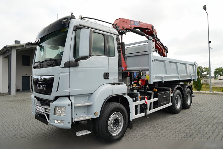 MAN TGS 33.360 / 6x4 / WYWROTKA + HDS HMF 1820 K-RC / wysów 10m / HYDROBURTA / CHWYTAK / NAVI / UAL / SPROWADZONY  zdjęcie 12