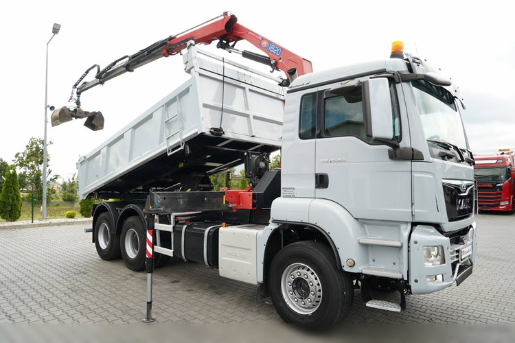 MAN TGS 33.360 / 6x4 / WYWROTKA + HDS HMF 1820 K-RC / wysów 10m / HYDROBURTA / CHWYTAK / NAVI / UAL / SPROWADZONY  zdjęcie 2