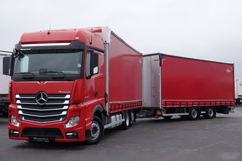 Mercedes -BENZ ACTROS 2548 / ZESTAW TANDEM 120 M3 / PRZEJAZDOWY / KLIMA POSTOJOWA / BIG SPACE / PO ZŁOTYM KONTRAKCIE SERWISOWYM /