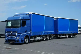 Mercedes ACTROS / 2545 / ACC / E 6 / MP 5 / ZESTAW PRZESTRZENNY 120 M 3 / BDF 2 X 7.82 M