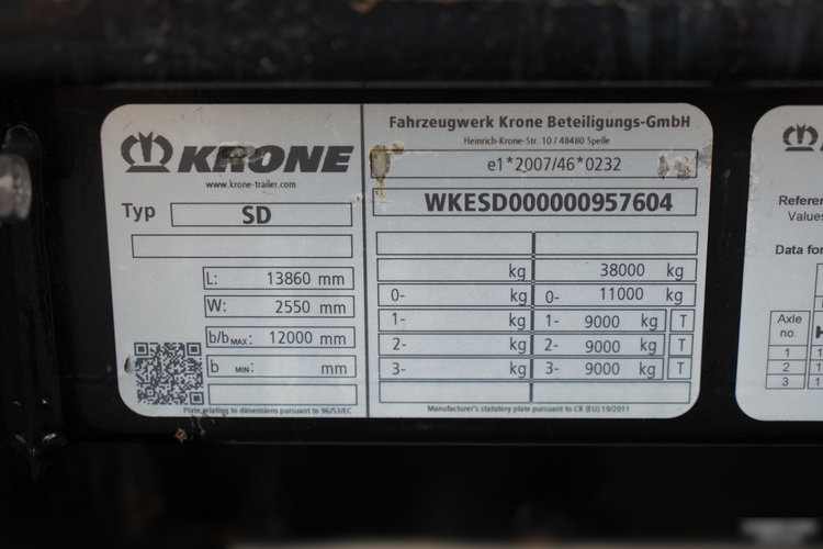 Krone FIRANKA / STANDARD / 2021 ROK / KOSZ NA PALETY / 2 OSIE PODNOSZONE / SPROWADZONA zdjęcie 27