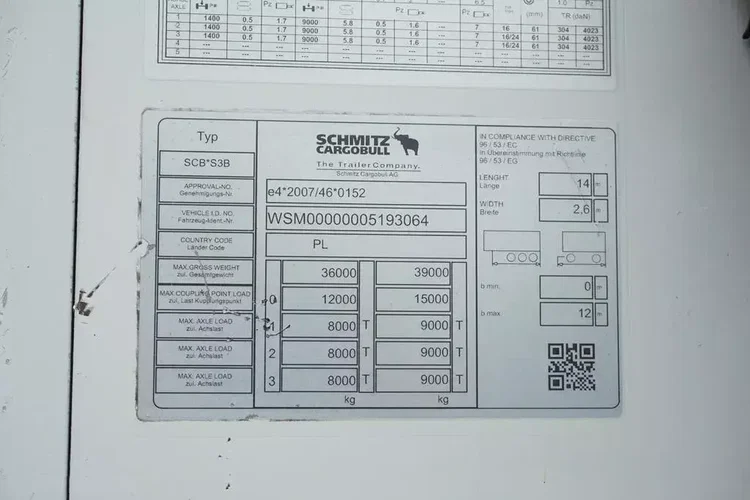 Schmitz CHŁODNIA / CARRIER VECTOR 1550 zdjęcie 11
